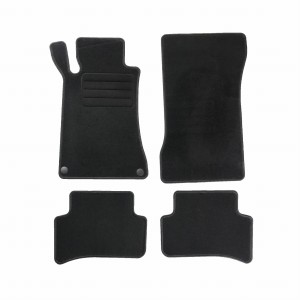 Basic Fussmatten passend für Mercedes-Benz C-Klasse W203 2000-2007 Schwarz
