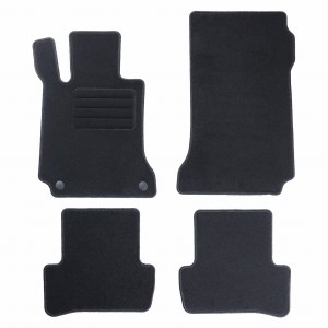 Basic Fussmatten passend für Mercedes-Benz C-Klasse W204 2007-2014 Schwarz