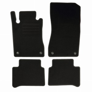 Basic Fussmatten passend für Mercedes-Benz E-Klasse W211 2002-2009 Schwarz