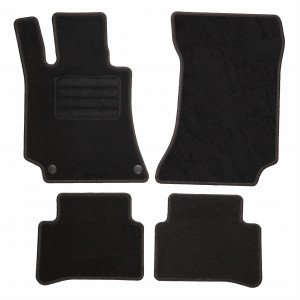 Basic Fussmatten passend für Mercedes-Benz E-Klasse W212 2009-2016 Schwarz