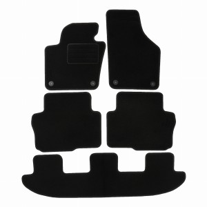 Basic Fussmatten passend für VW Sharan II 7-Sitzer 2010- Schwarz