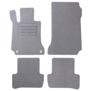 Basic Fussmatten passend für Mercedes-Benz C-Klasse W204 2007-2014 Grau