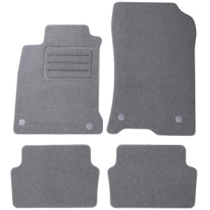 Basic Fussmatten passend für Renault Laguna III 2007-2015 Grau