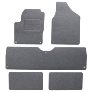 Basic Fussmatten passend für Seat Alhambra I 7-Sitzer 1996-2010 Grau